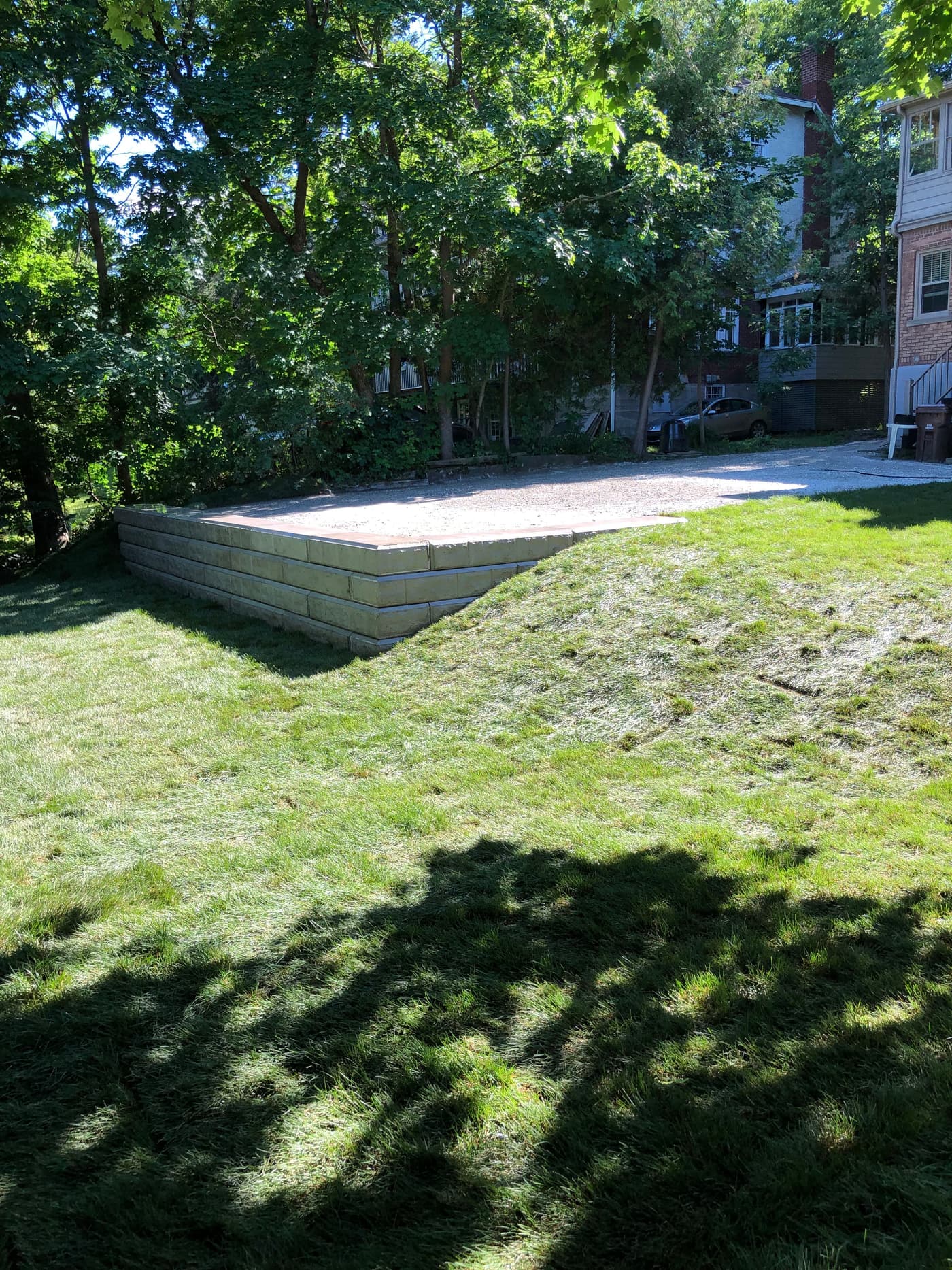 Tourbe et mur de soutènement réalisés par Agénor à Sherbrooke